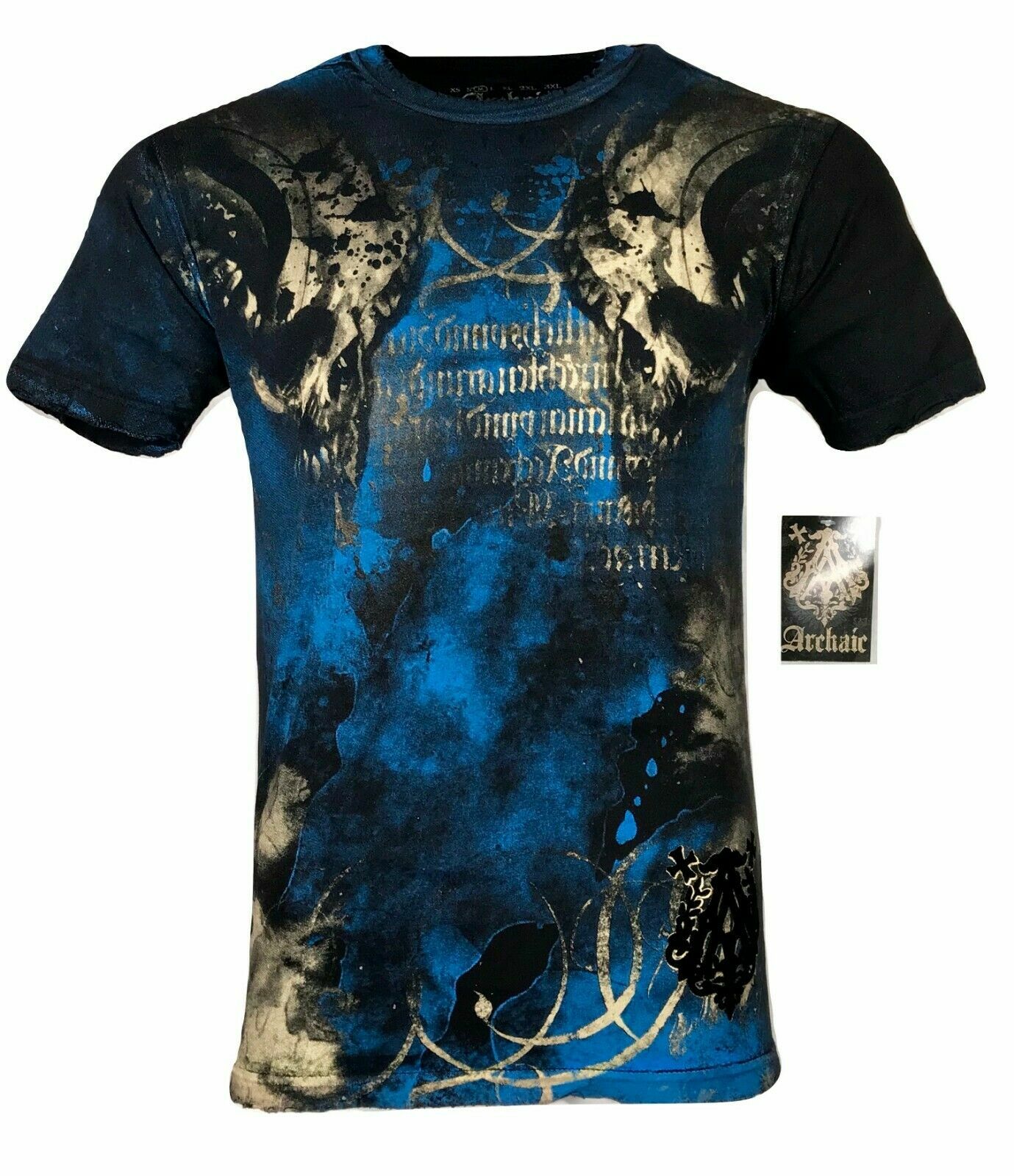 ARCHAIC by AFFLICTION Men&rsquo;s T-Shirt NEWMAN Black Biker MMA S-5XL