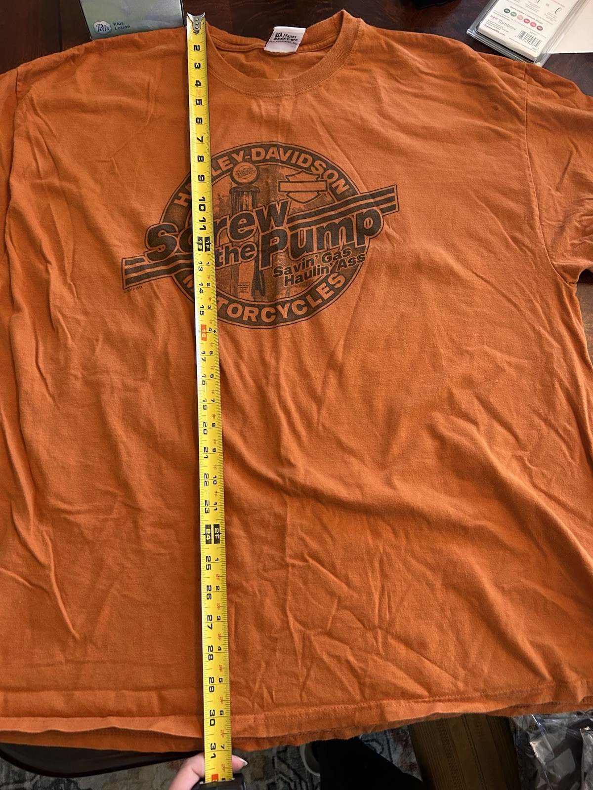 Harley Davidson Y2K Shirt Mens XL Orange Tee Screw The Pump Altoona PA