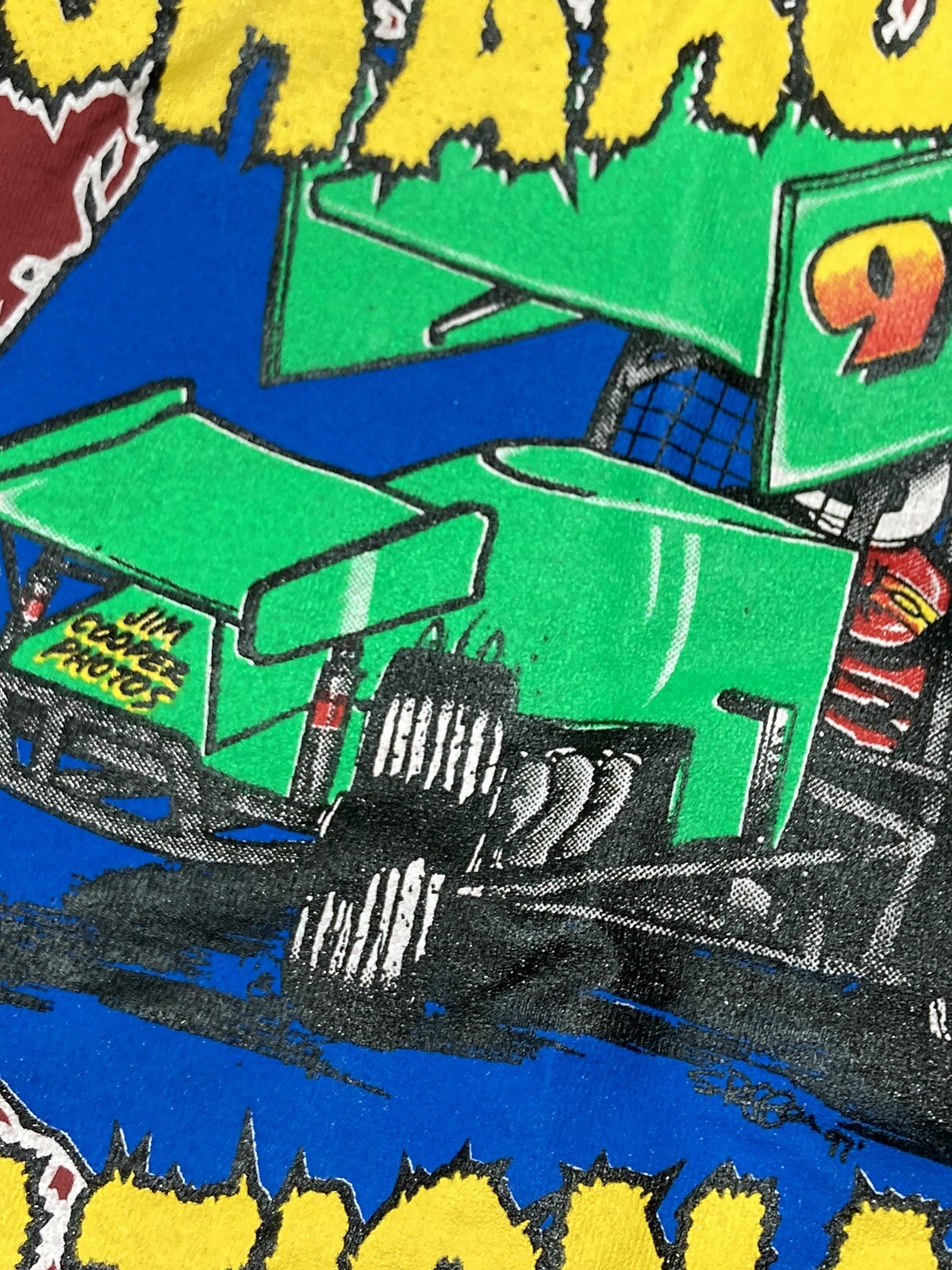 Vintage dirt racing shirt track race 1997 Sharon nationals Jim cooper NOS large