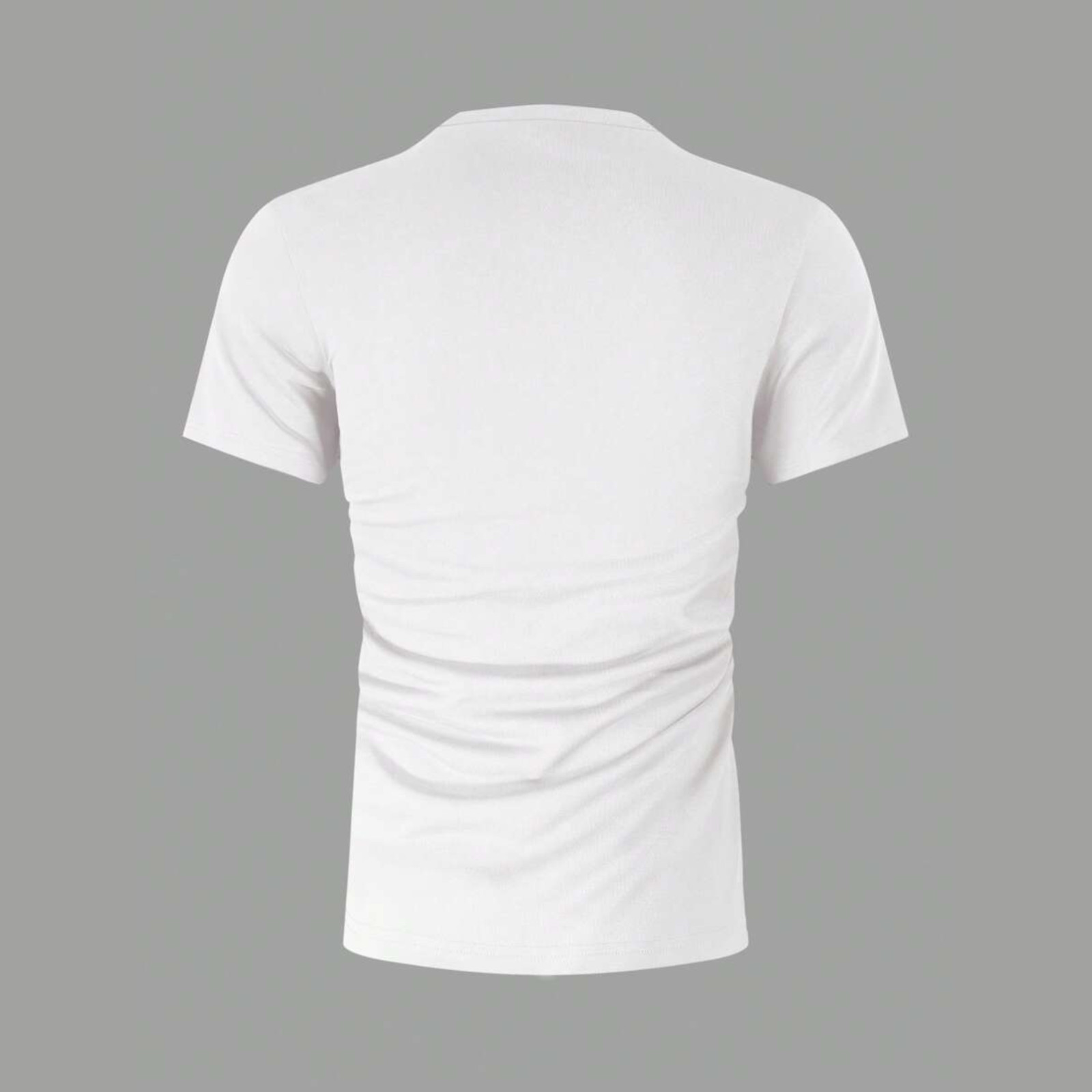 T-Shirt Round Neck Short Sleeve Solid Color Simple & Fashionable Men&rsquo;s T-Shirt