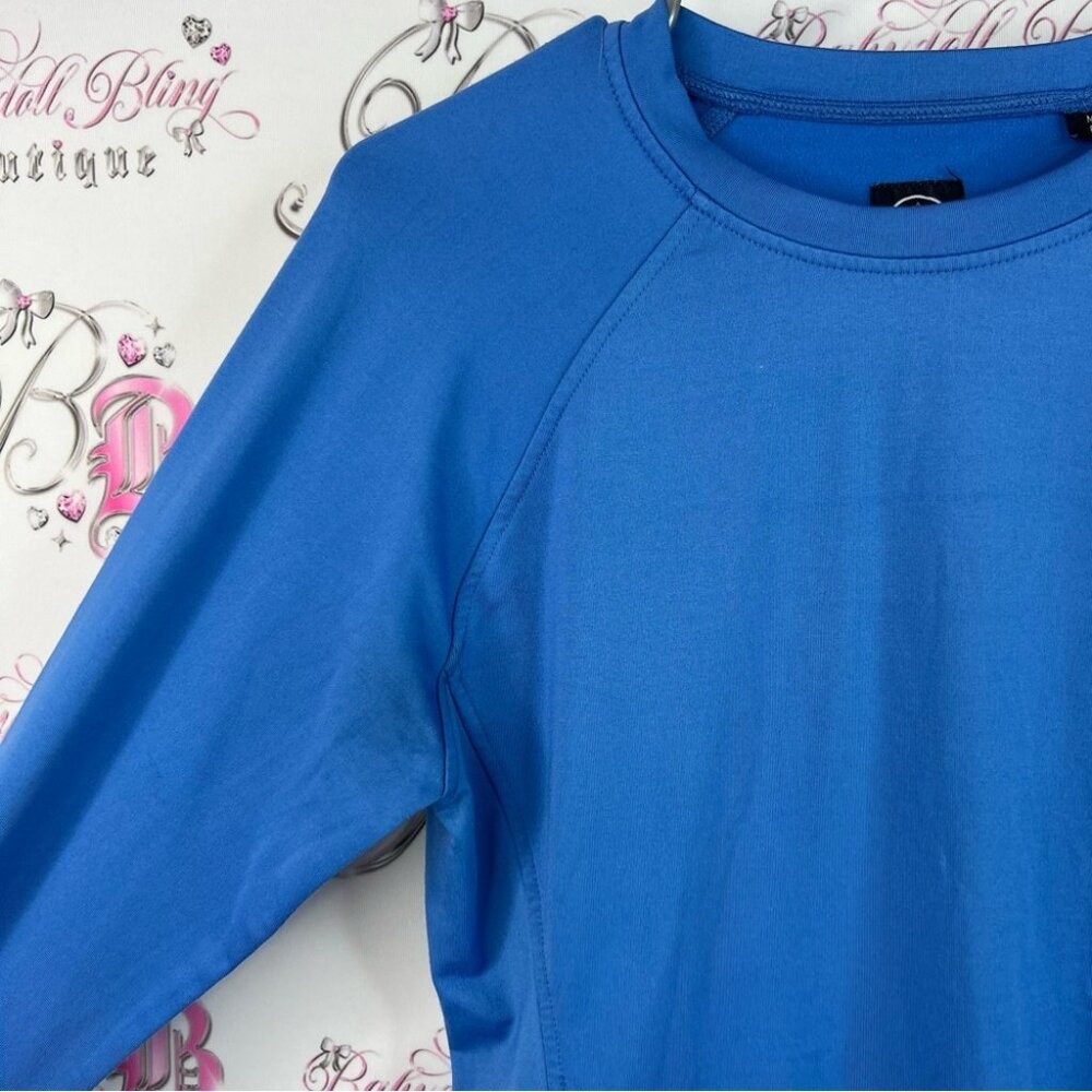 Volcom Performance Dry long sleeve stretchy shirt black logo Blue Top