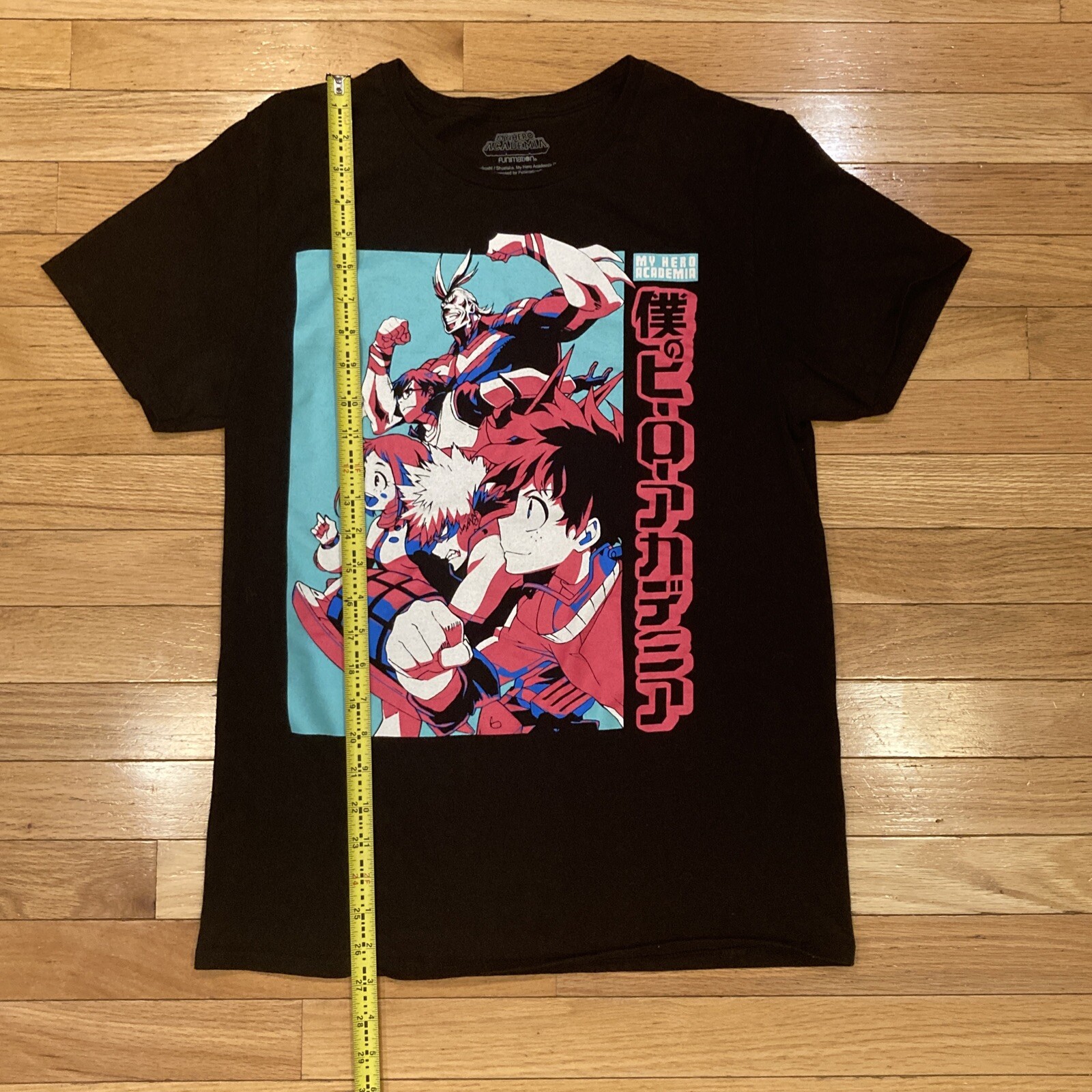 My Hero Academia Mens Shirt Size Medium Black Anime Graphic Tee Japan