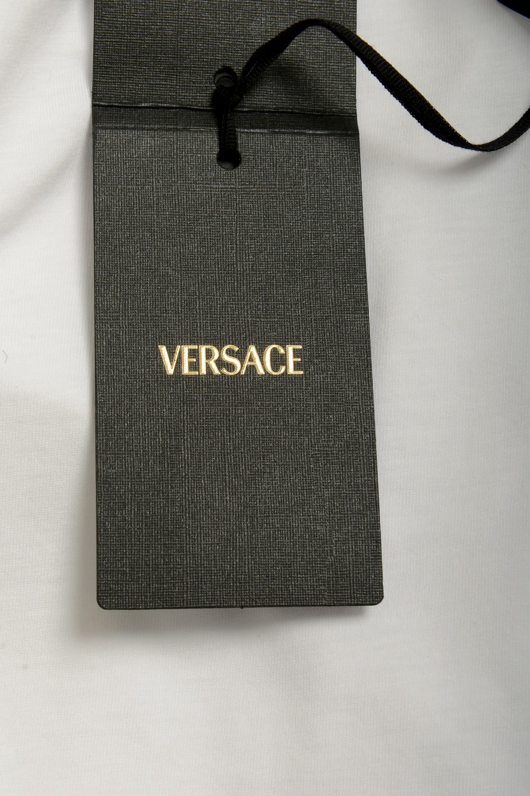 Versace Men&rsquo;s White Black Medusa Embroidery Short Sleeve T-Shirt US XL IT 54