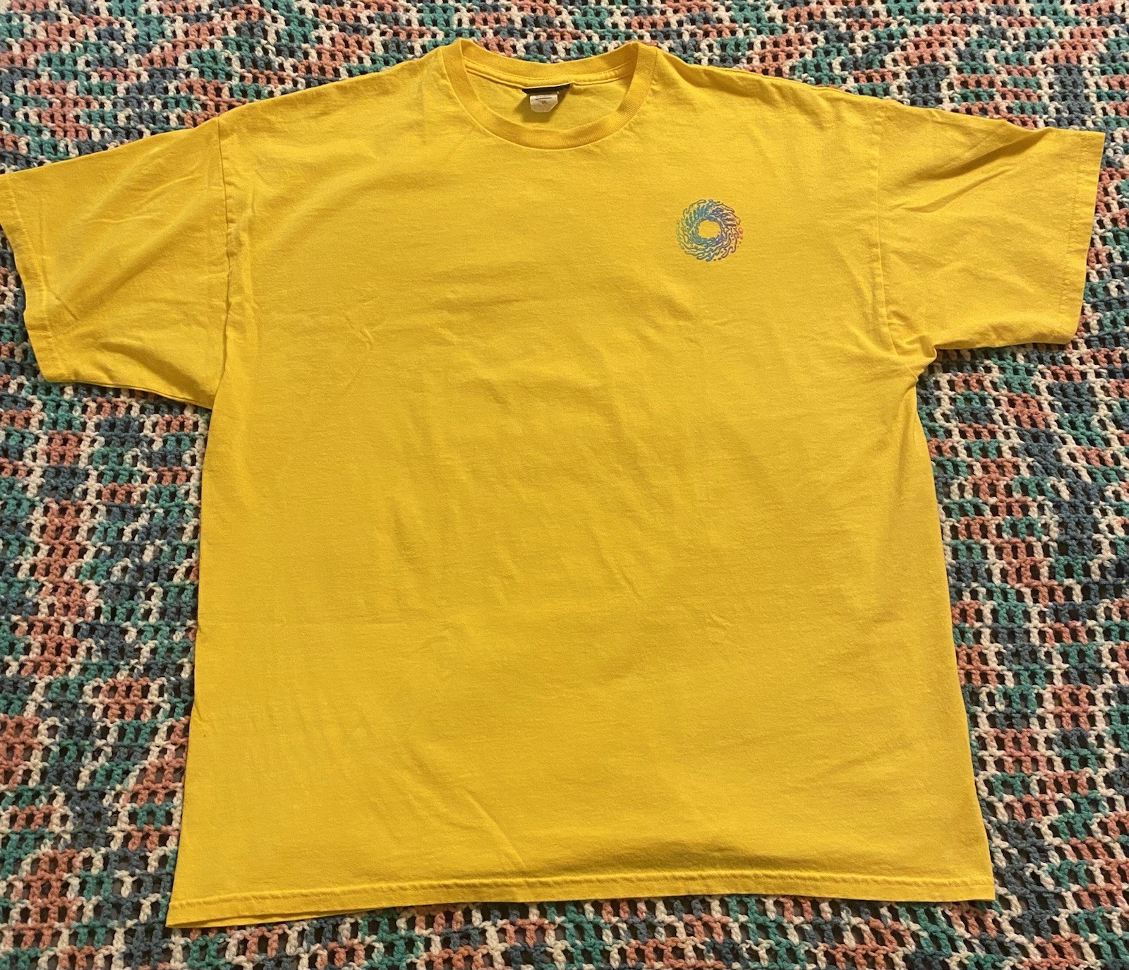 Vintage NHS Slime Ball Skateboards Yellow T Shirt Sz 2XL (25.5in W X 30in L) Y2K