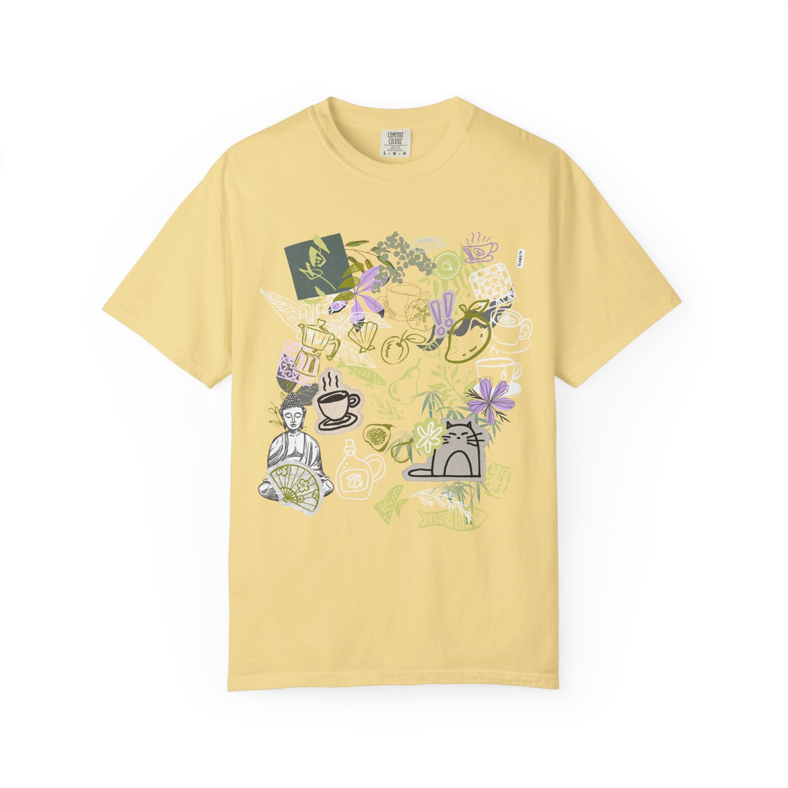 STREETWEAR SHIRT BUDDHISM CAT BACKPACKING