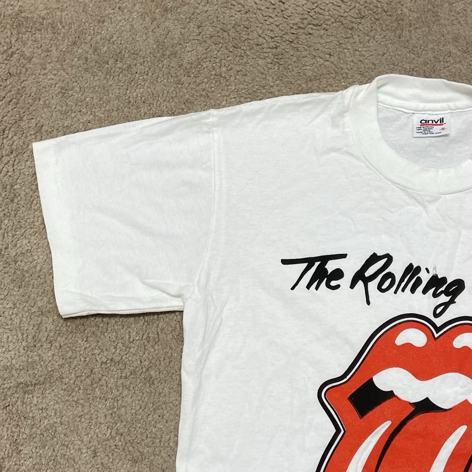 Vintage Rolling Stones T Shirt Small 81 Tour 90s Repro Single Stitch Anvil USA