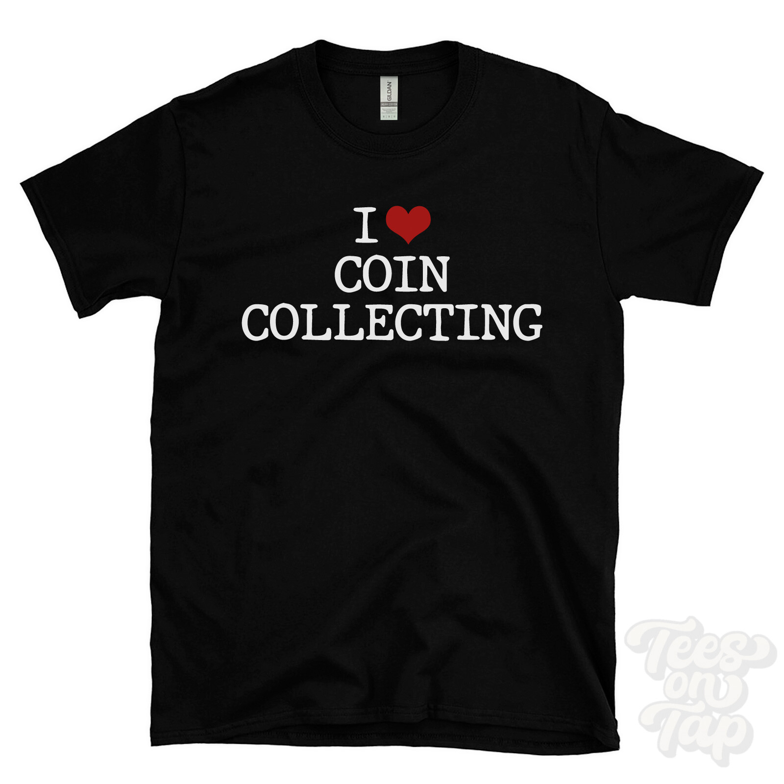 I LOVE COIN COLLECTING T-SHIRT heart numismatics coins history collector funny