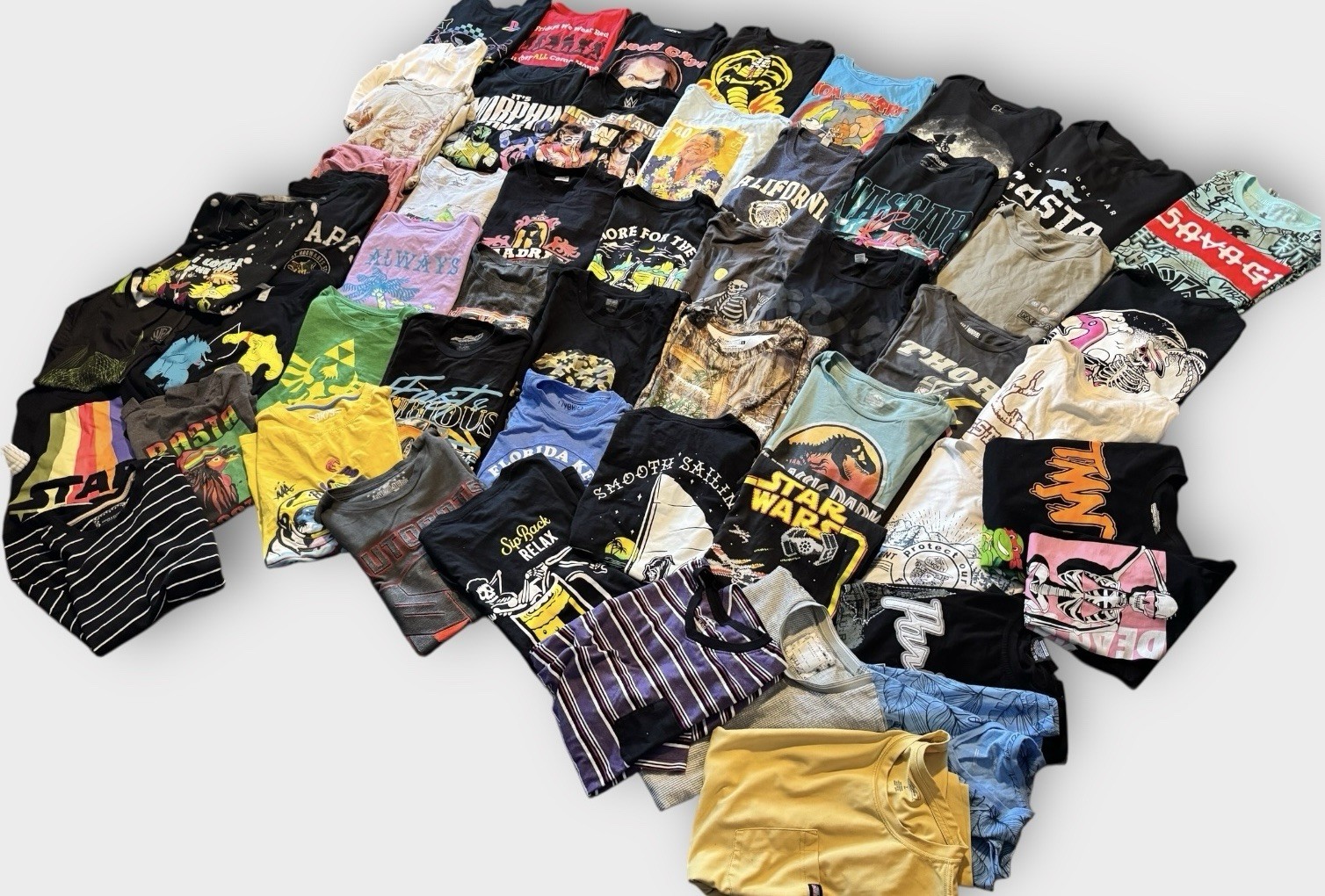 55+ LOT – Reseller Graphic Tees Bundle Wholesale Mixed Sizes Gamers Playstation