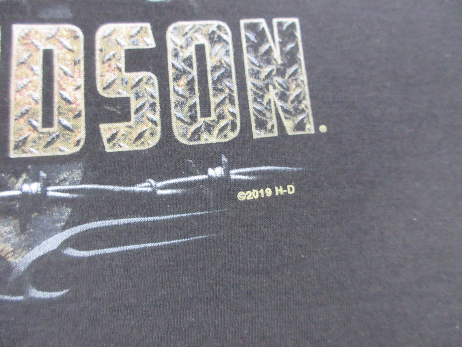 Harley Davidson Shirt Mens 2XL XXL Black Motorcycle Bike Biker Barbed Wire Logo