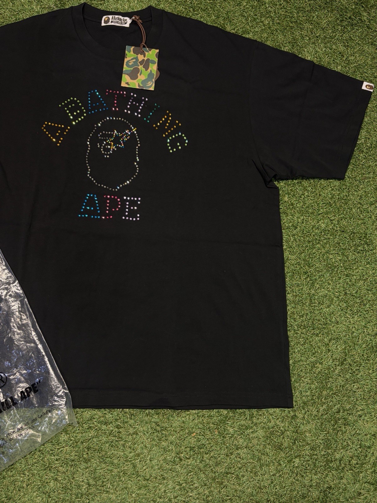 A Bathing Ape Rhinestone Collage Relaxed Fit Tee 3xl