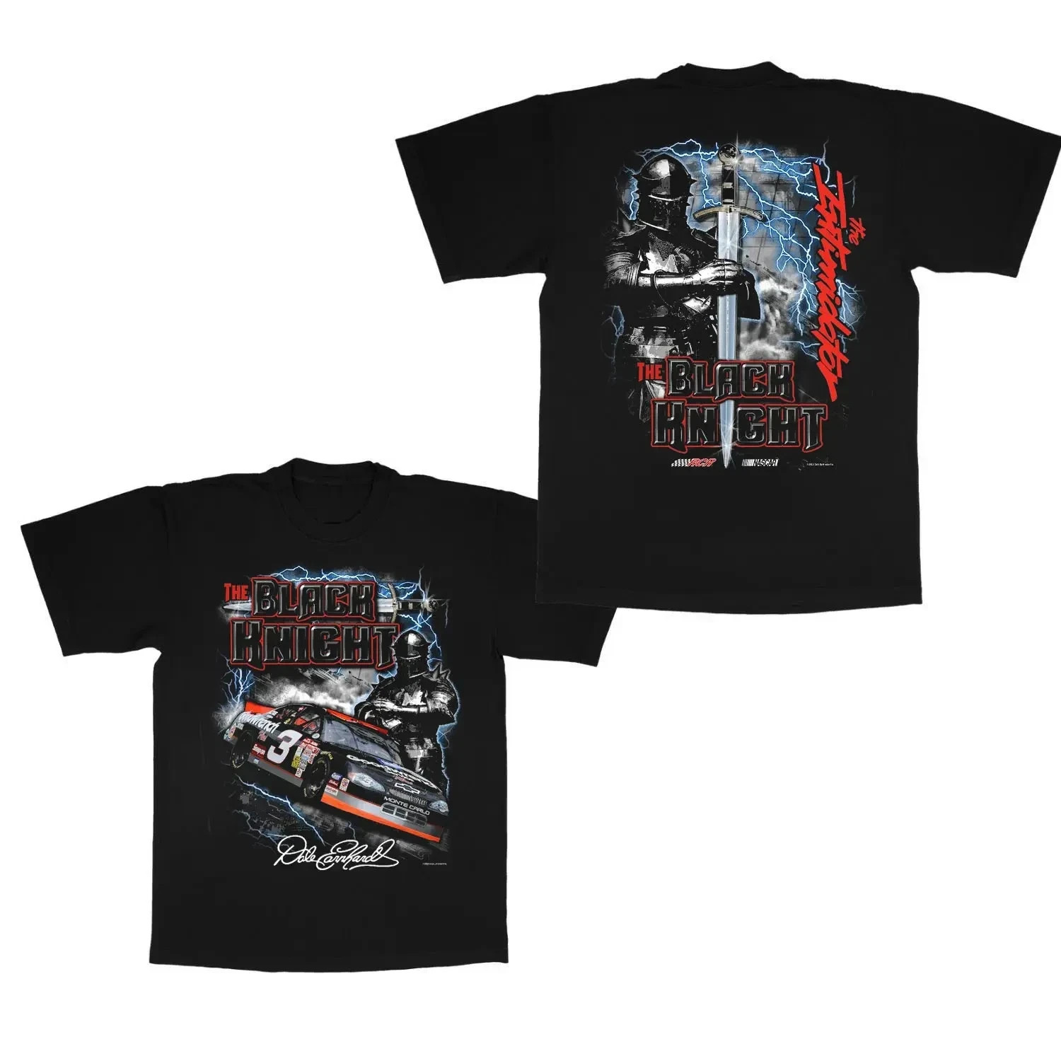 Dale Earnhardt Checkered Flag Sports Black Black Knight Classic Cotton Fabric