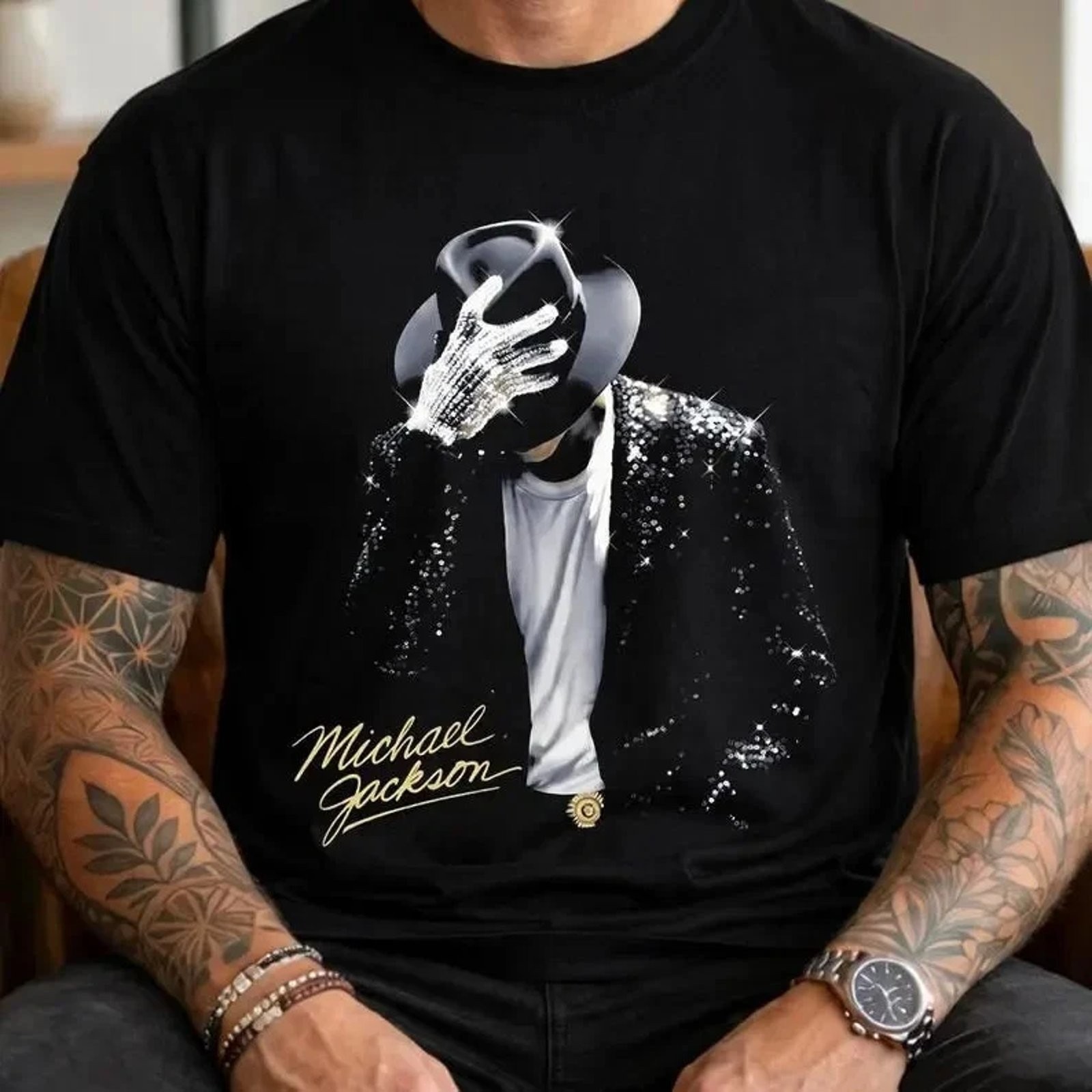 Michael Jackson King Of Pop Halftone Graphic Tee Unisex Retro Gift