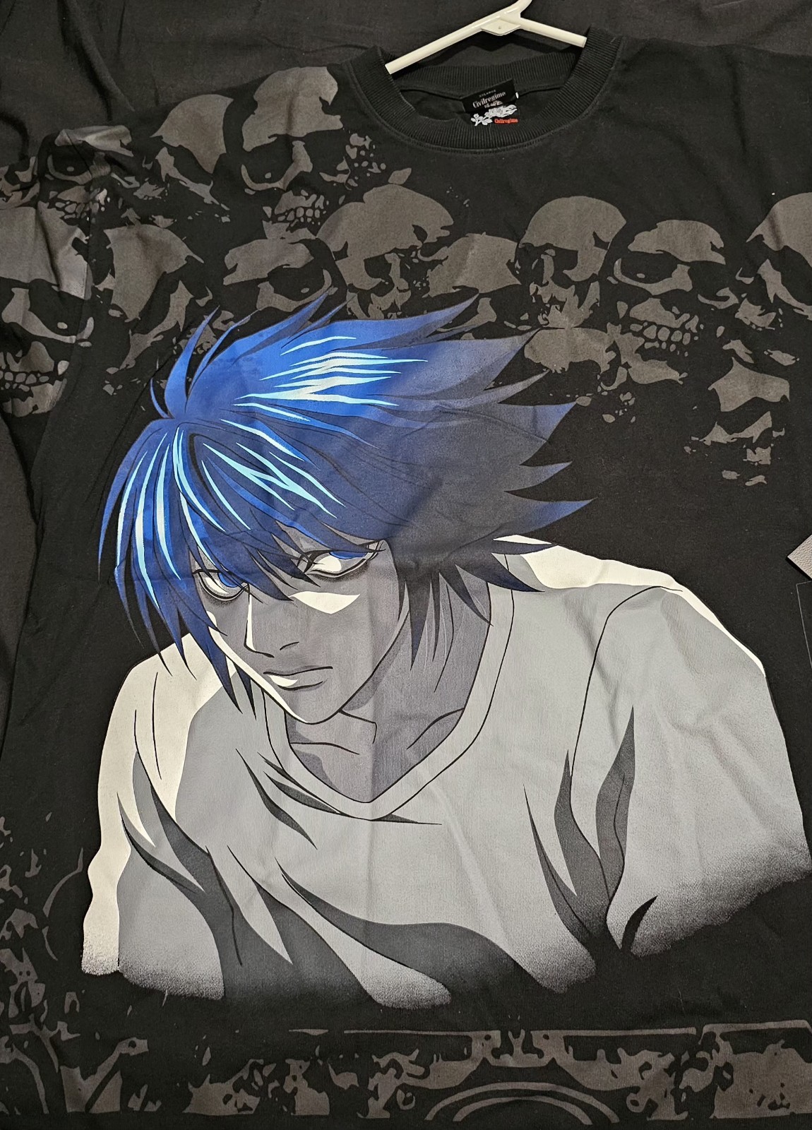 Civil Regime DeathNote Blue Silence American Classic Oversized Tee in Black2XL
