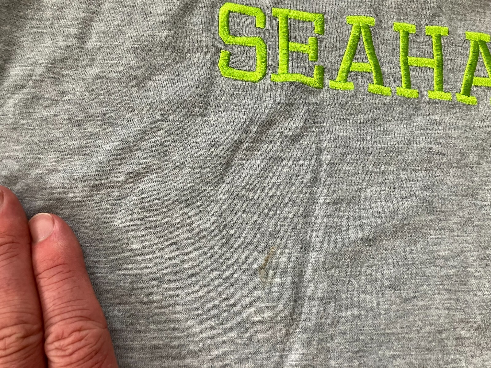 SEATTLE SEAHAWKS Gray Warm LONG SLEEVE NFL FOOTBALL SHIRT Fan Gym Gear Men&rsquo;s XXL