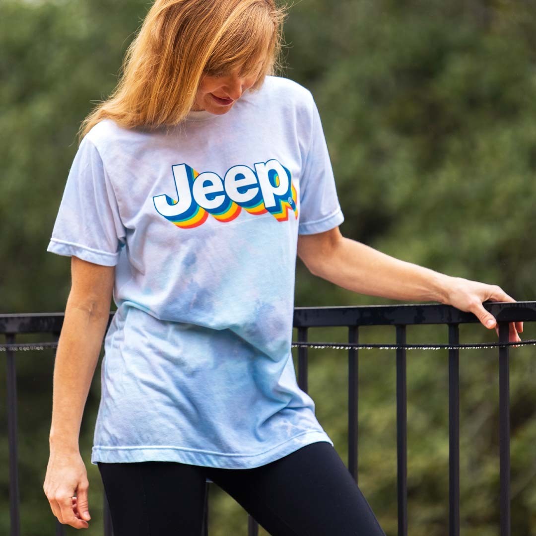 Jeep Retro tie dye nostalgic design T-Shirt Size 2XL Jedco licensed