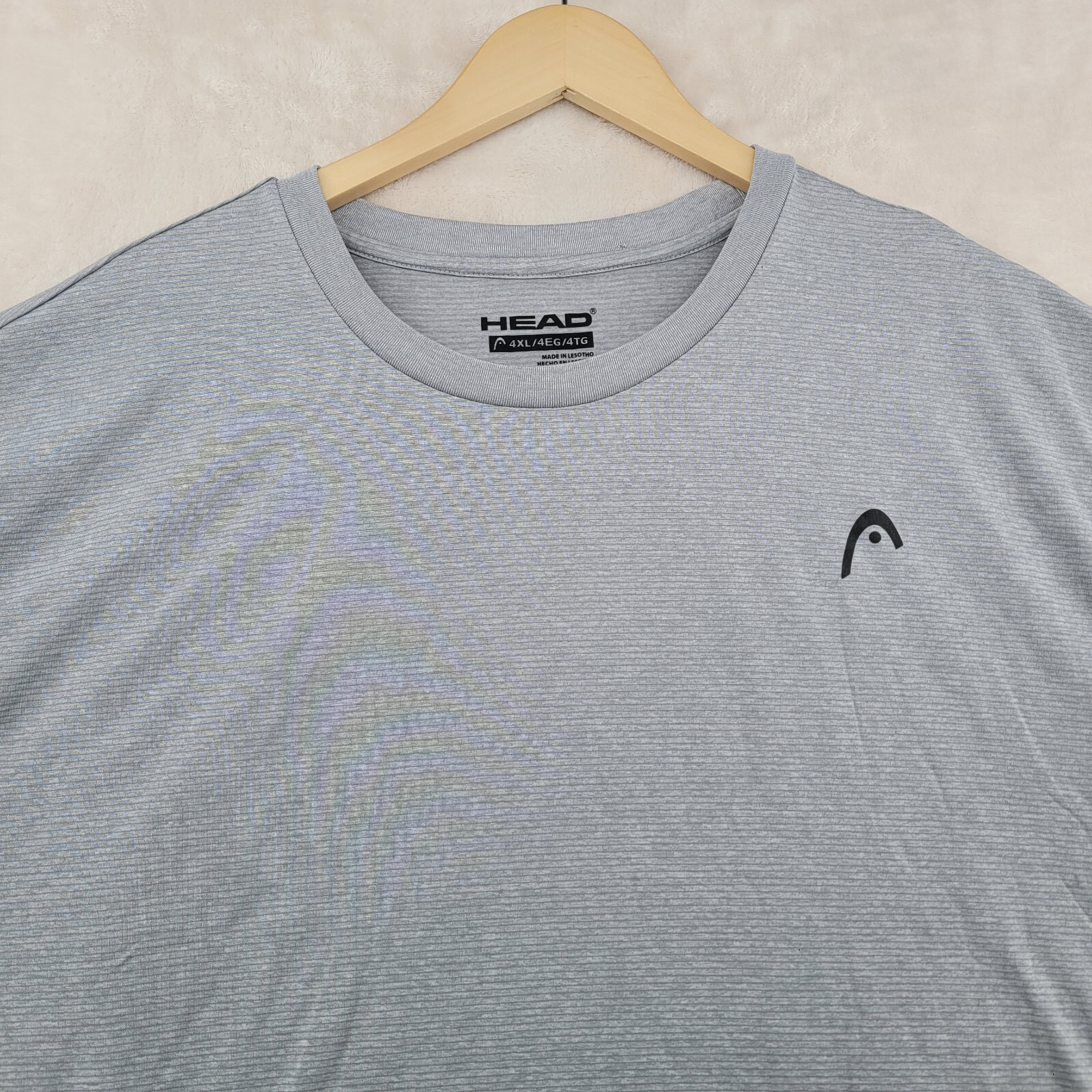 Head Hypertek Men&rsquo;s Size 4XL Solid Gray Tennis Athletic Crew-Neck T-Shirt