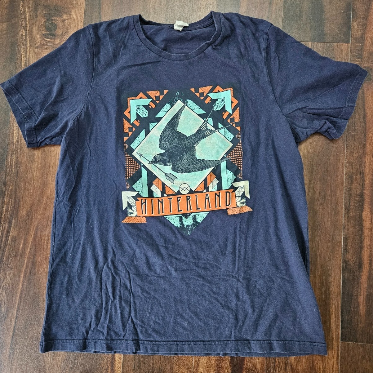 2017 Hinterland Music Festival T-Shirt Blue Size XL St. Charles Iowa