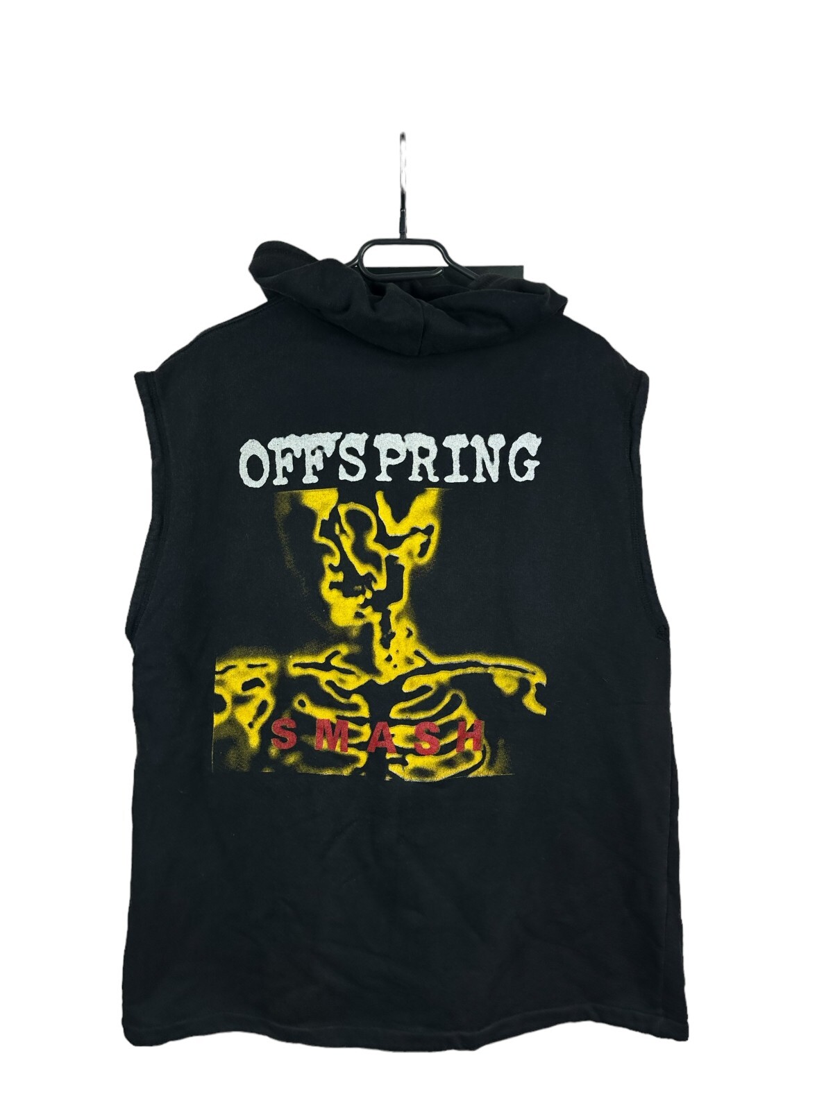 Vintage 90&rsquo;s Offspring Smash Band Jacket Sleveless Shirt Rare Hooded Size L