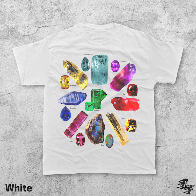 Gemstones Vintage Retro Comfort Tee