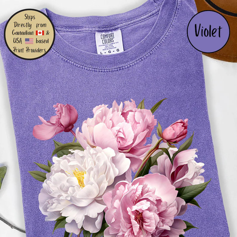 Pink Peony Lover Comfort Tee Shirt Gift Flower