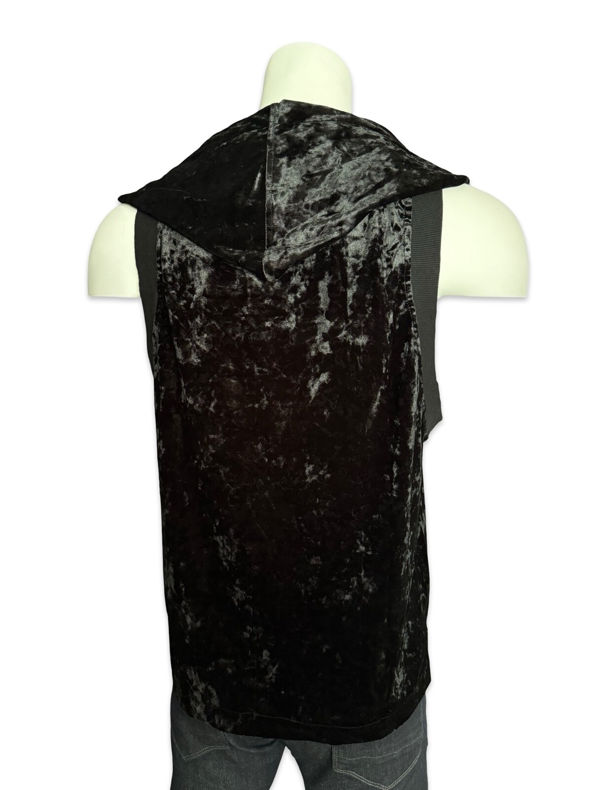 WIDOW by LIP SERVICE UNISEX GOTHIC PUNK ROCKER CRUSHED VELVET SHIRT HOODIE