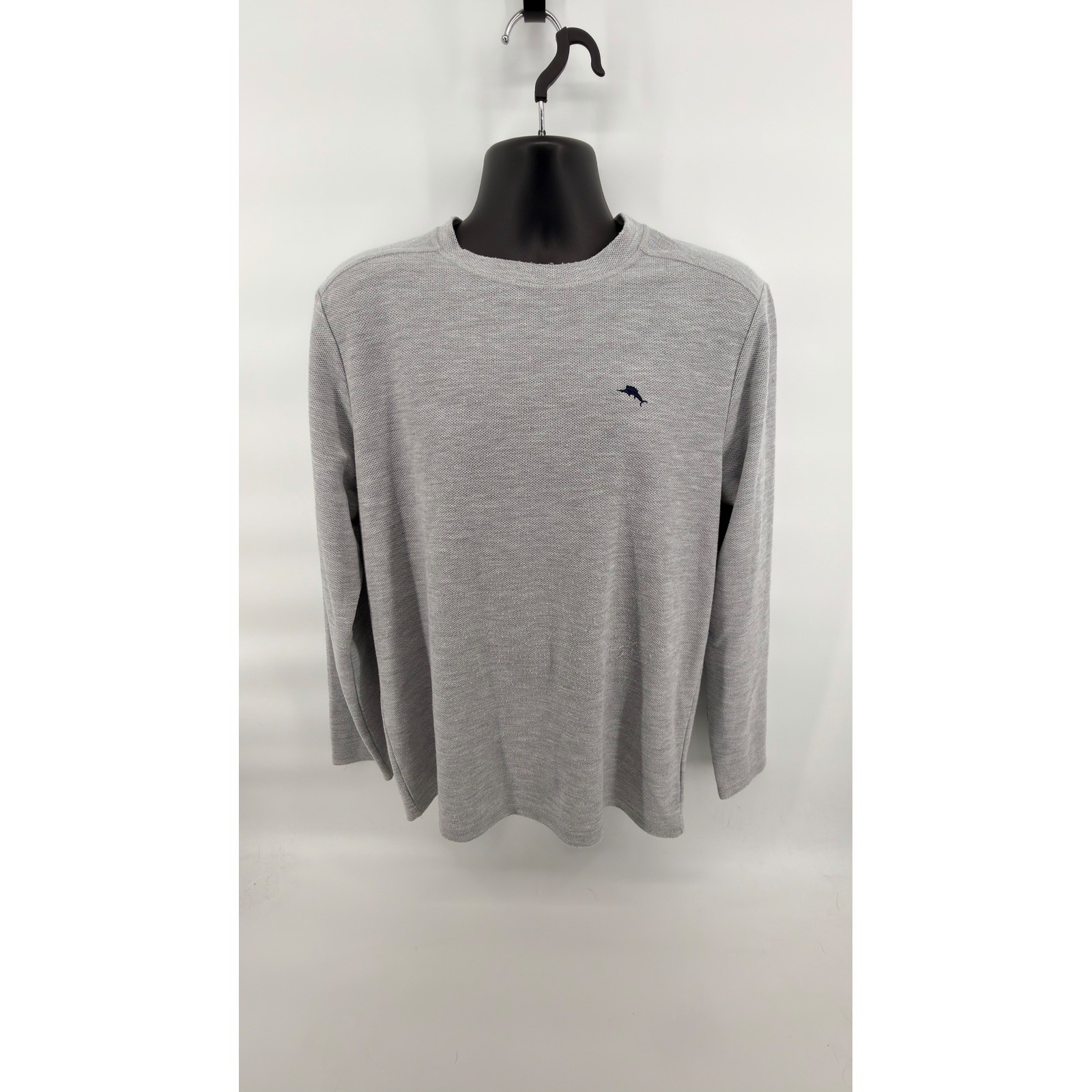 Tommy Bahama Men&rsquo;s Grey Textured Crewneck Pullover Sweatshirt Medium ZTB97769
