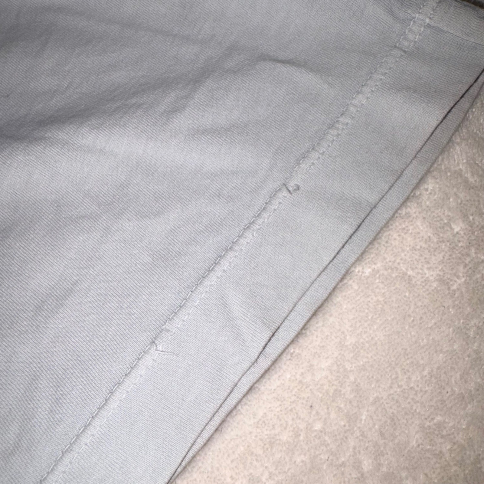 BUCK MASON Slub Classic Tee Men XL Blue Gray Straight Hem Cotton