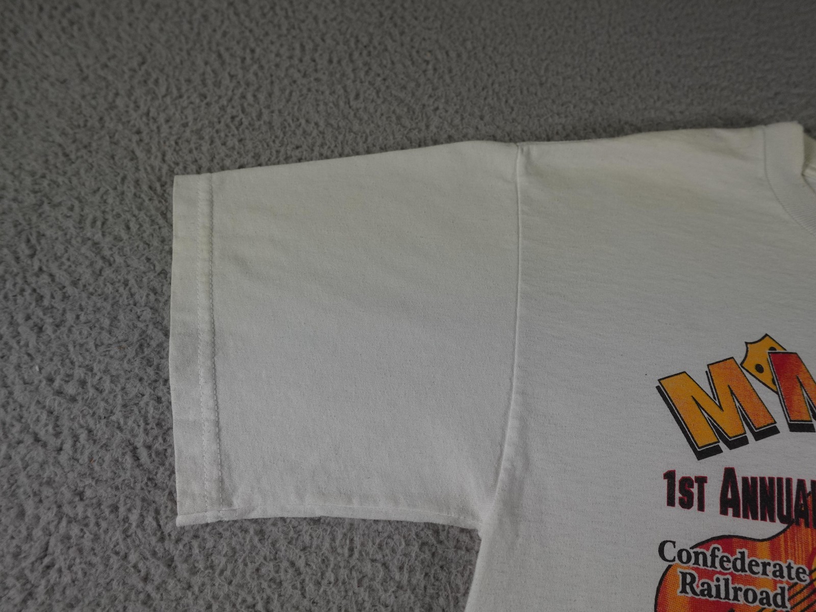 Vintage Fire Truck Shirt Mens Medium White Country Music Guitar Jamboree Fire