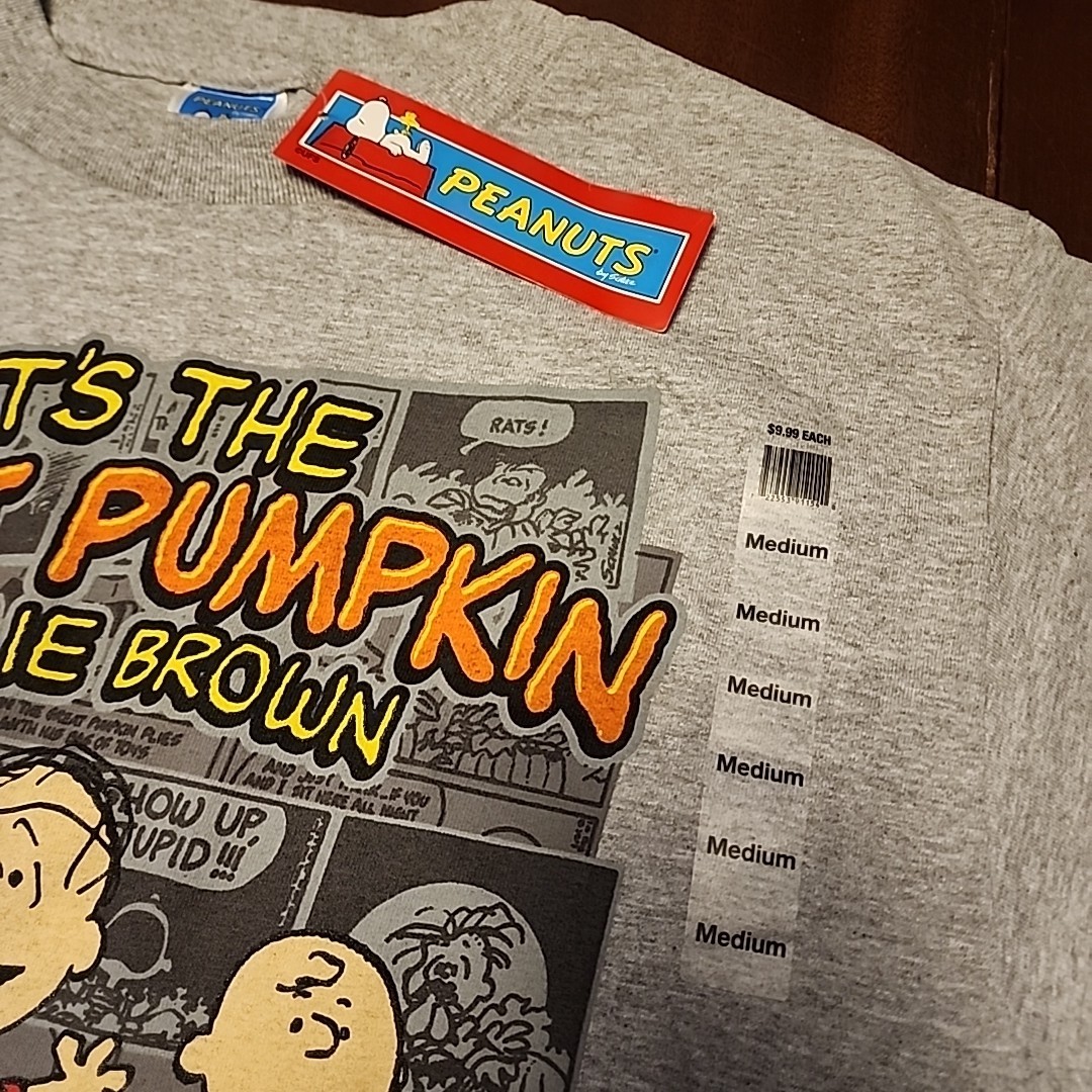 NWT Vintage Peanuts It’s The Great Pumpkin Charlie Brown T-Shirt Halloween Sz M