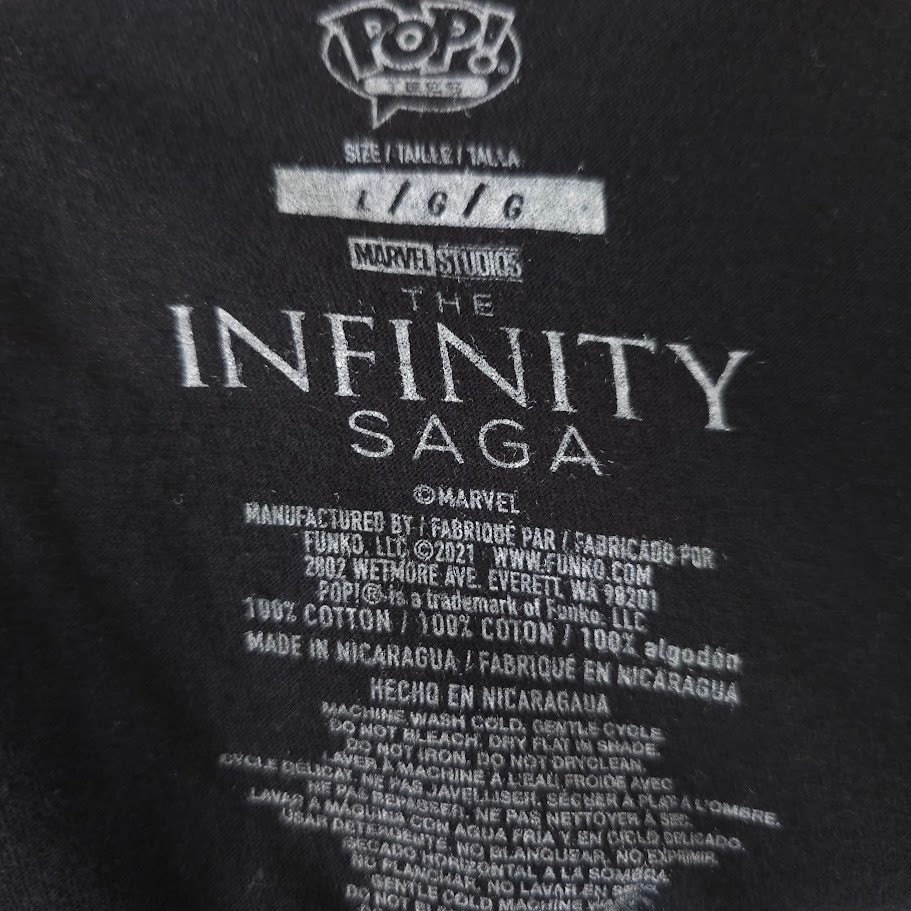 Black Panther T Shirt Mens Size Large Black Wakanda Forever The Infinity Saga
