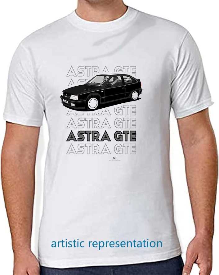 Vauxhall Astra Mk2 GTE Coupe & Convertible Art T Shirts – Choice of colours