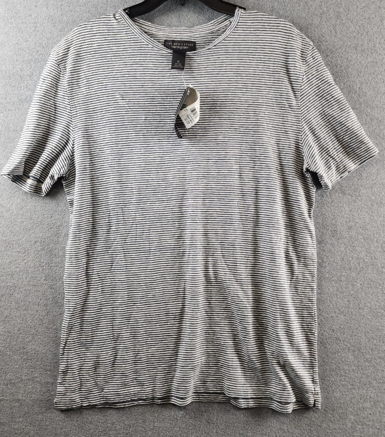 The Men&rsquo;s Store at Bloomingdale&rsquo;s Striped Linen Tee Men&rsquo;s Size Medium Dark Slate