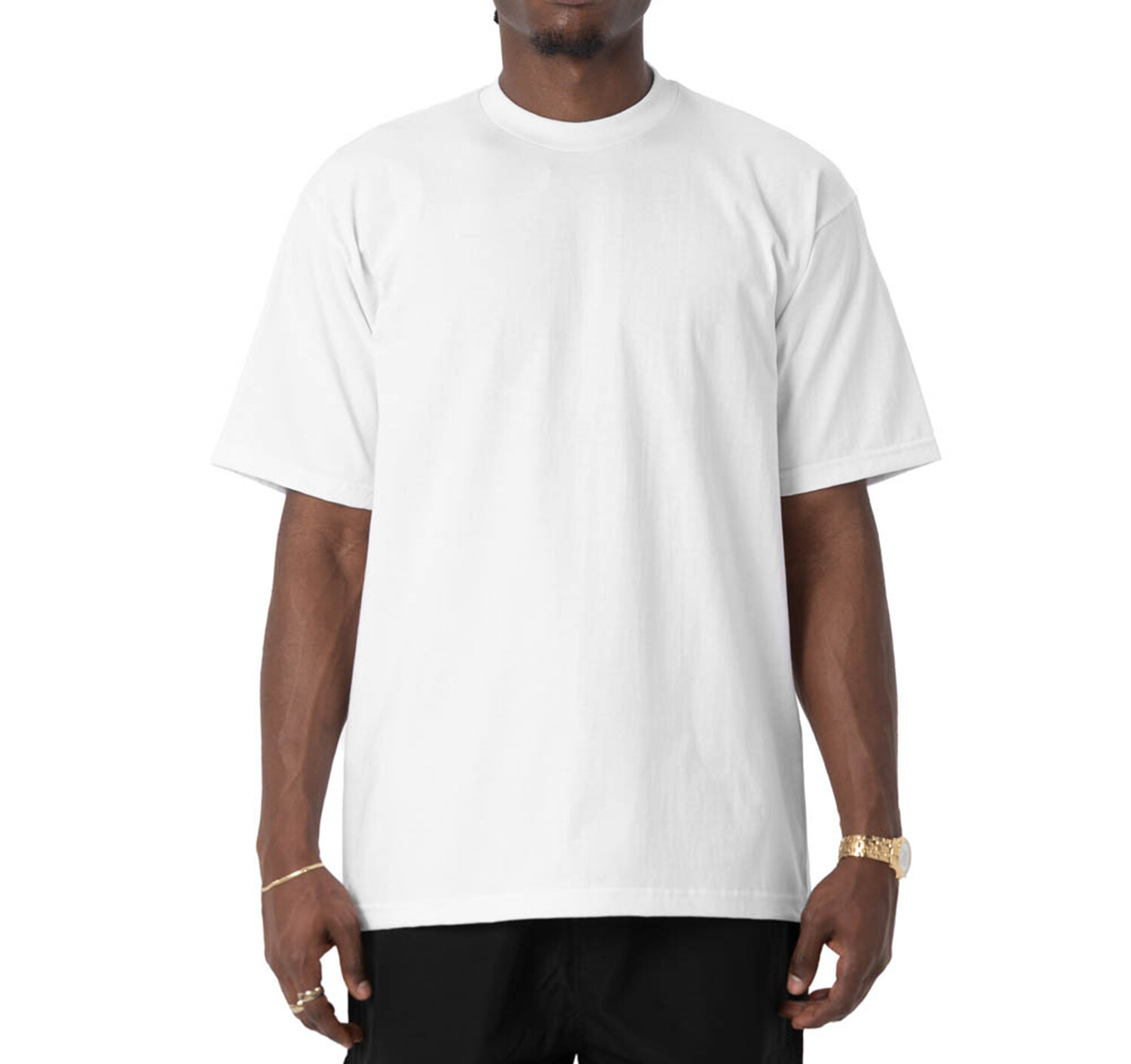 Pro Club Men&rsquo;s Heavyweight Plain Cotton Short Sleeve Crew Neck T-Shirt Big Tall