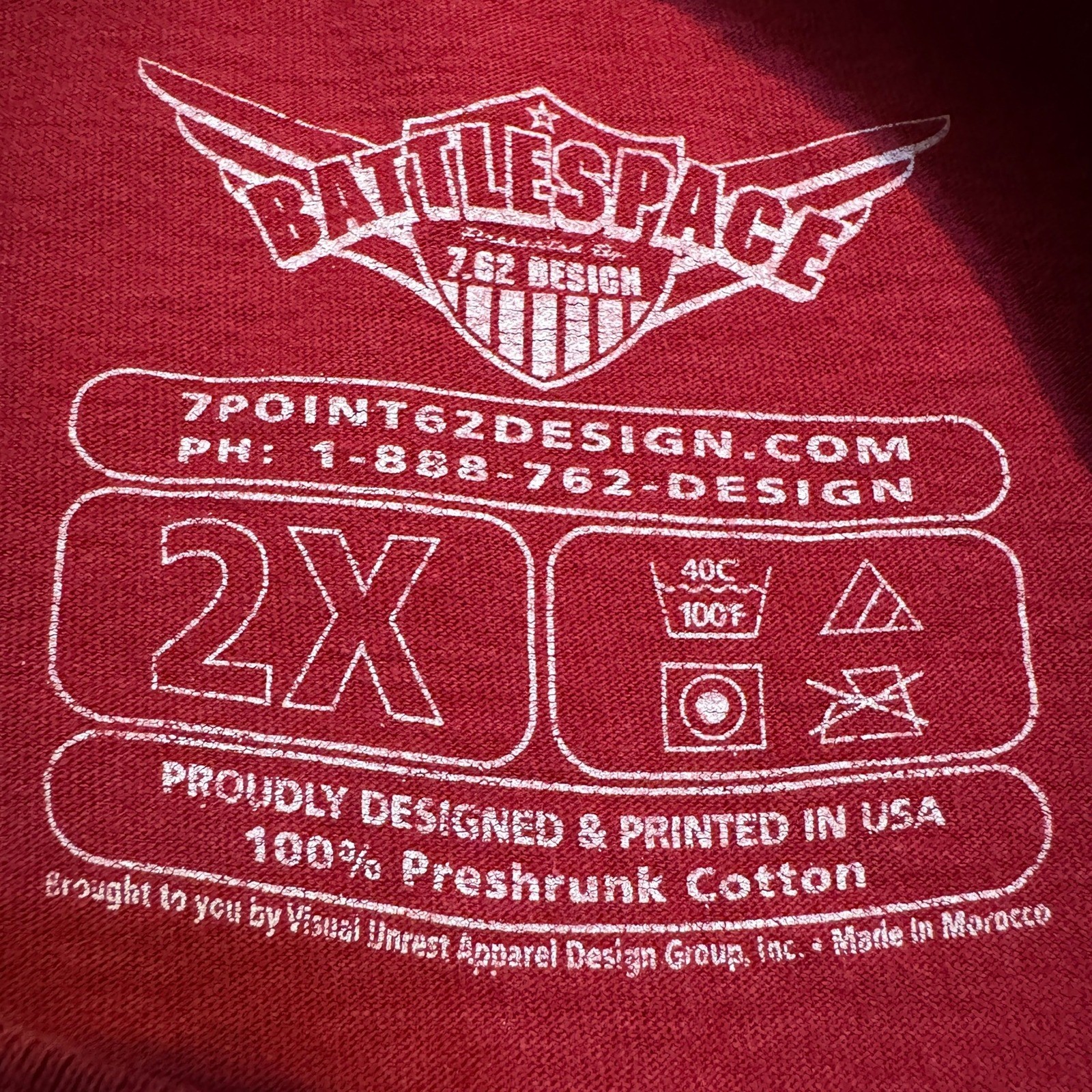 United States Marines T Shirt Mens 2XL Red First To Fight Double Graphic 7.62
