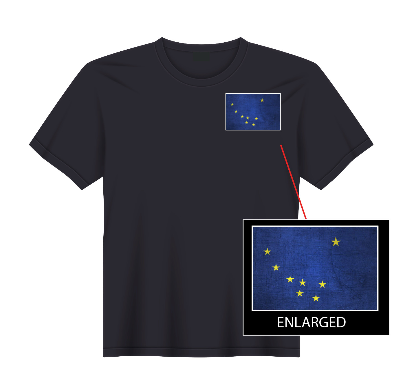 Alaska Alaskan State Flag Anchorage, Fairbanks, Juneau T-Shirt NEW S, M, L, XL