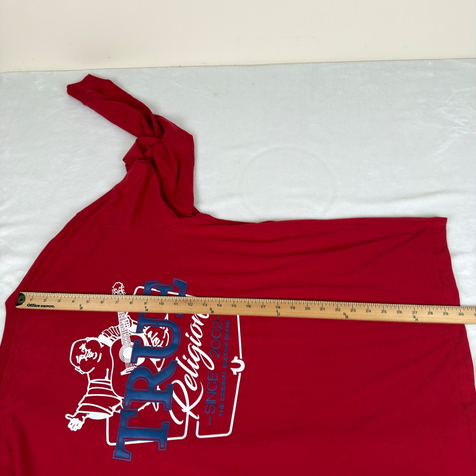 True Religion Mens True Buddha LS Tee Red Long Sleeve Graphic Shirt XL New $72