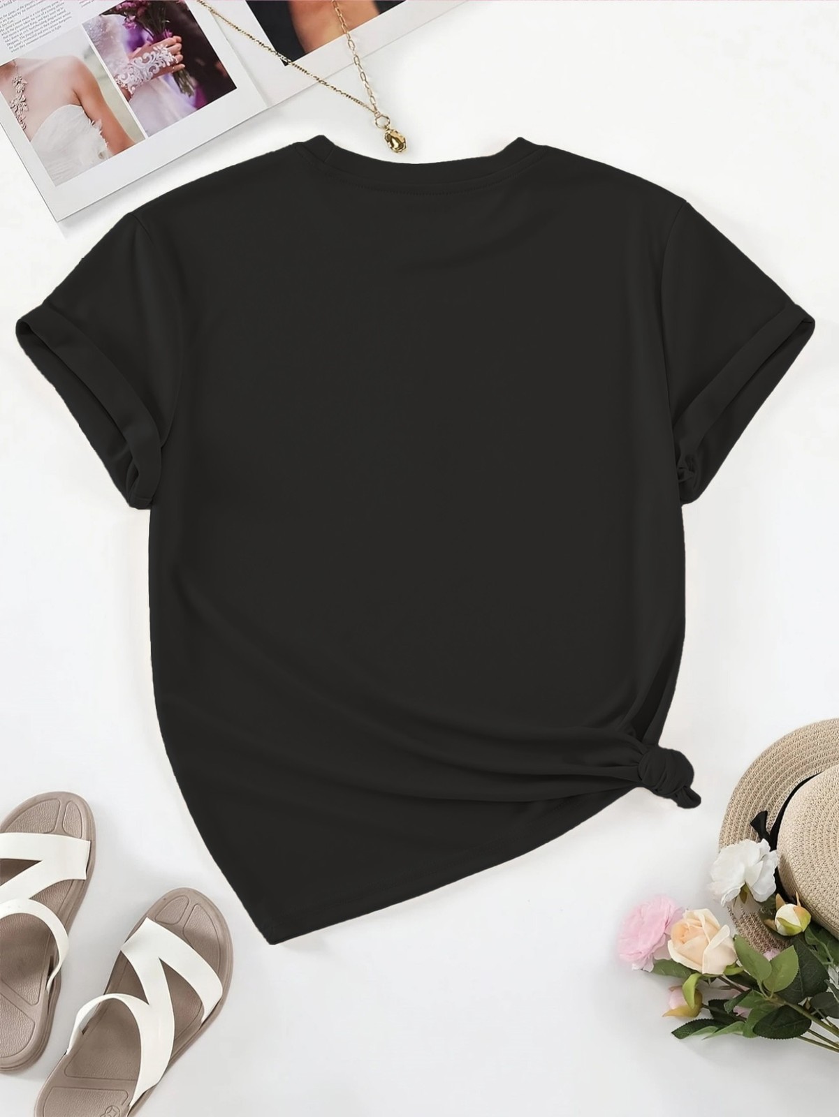 Valentine&rsquo;s Day Women&rsquo;s Casual Round Neck Short Sleeve T-Shirt Floral Print ❀