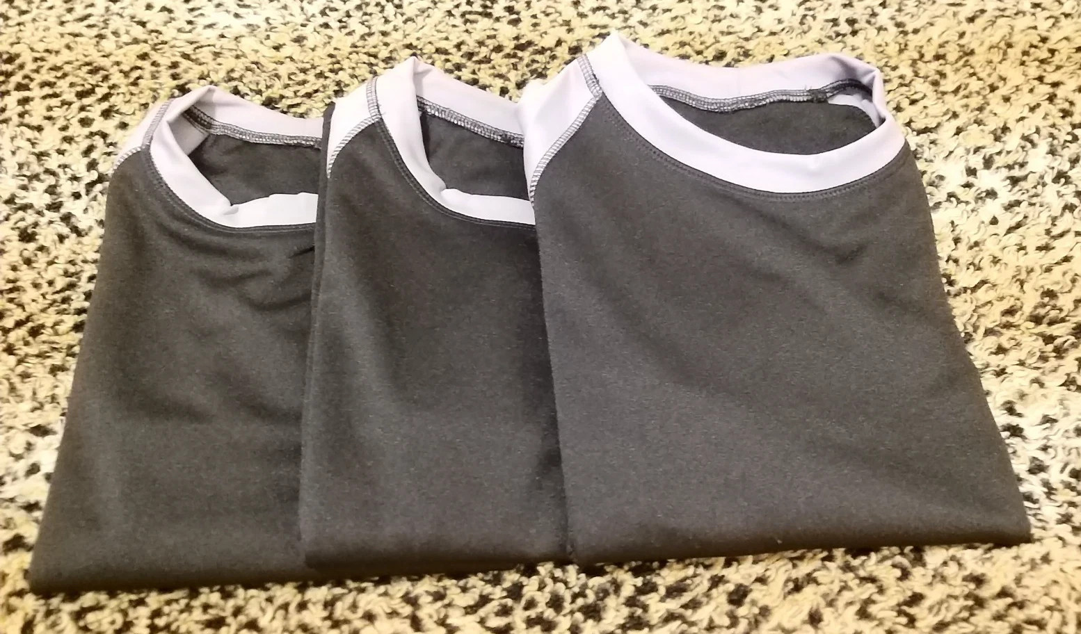 3 Packs Men&rsquo;s 3/4 Sleeve Crew Neck Raglan Jersey Baseball Tee Shirts Size L