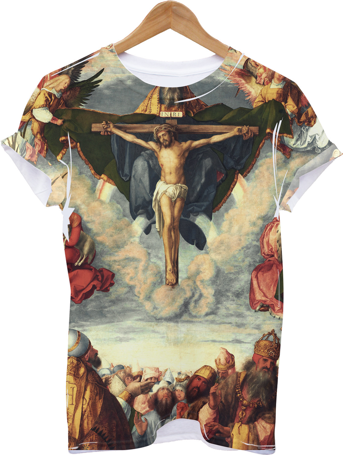 ADORATION ALL OVER PRINT CHRIST T SHIRT JESUS CROSS HOLY GRAIL SWAG MEN RELIGION