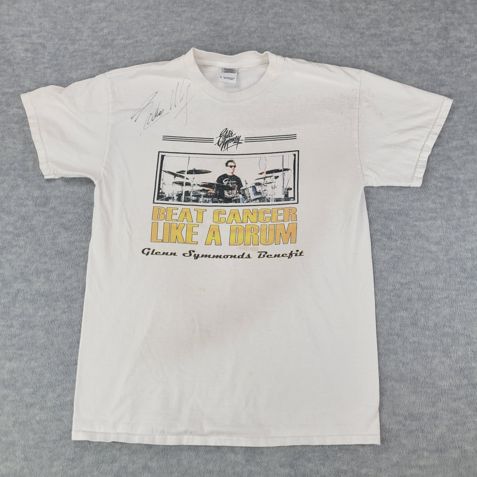 Eddie Money T-Shirt Glenn Symmonds Cancer Benefit Concert Autographed Men&rsquo;s M