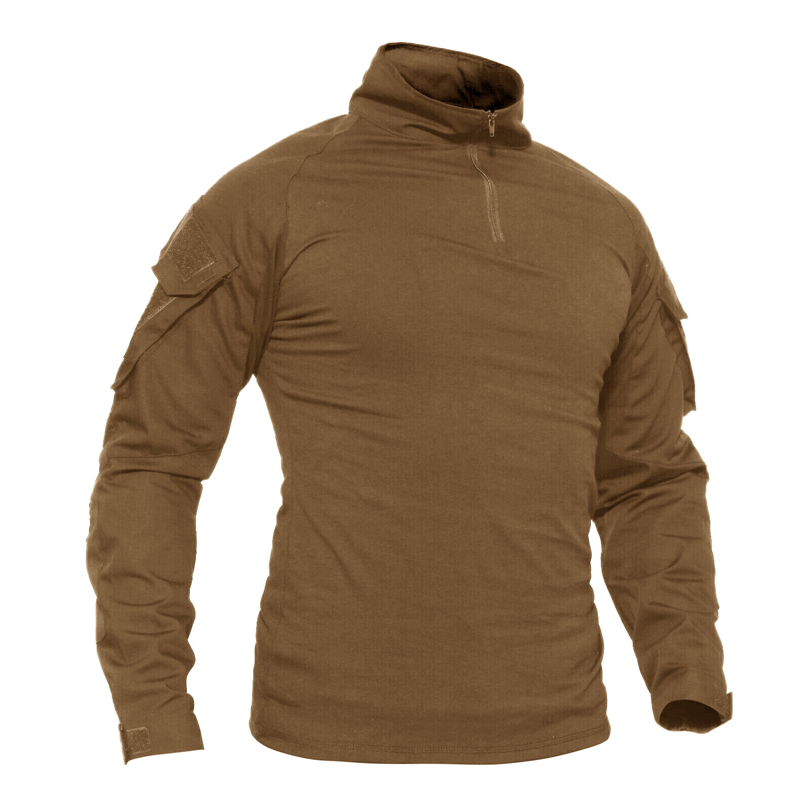Men&rsquo;s Hunting T-Shirt Long Sleeve Ripstop Tactical Training 1/4 Zip Pullover US
