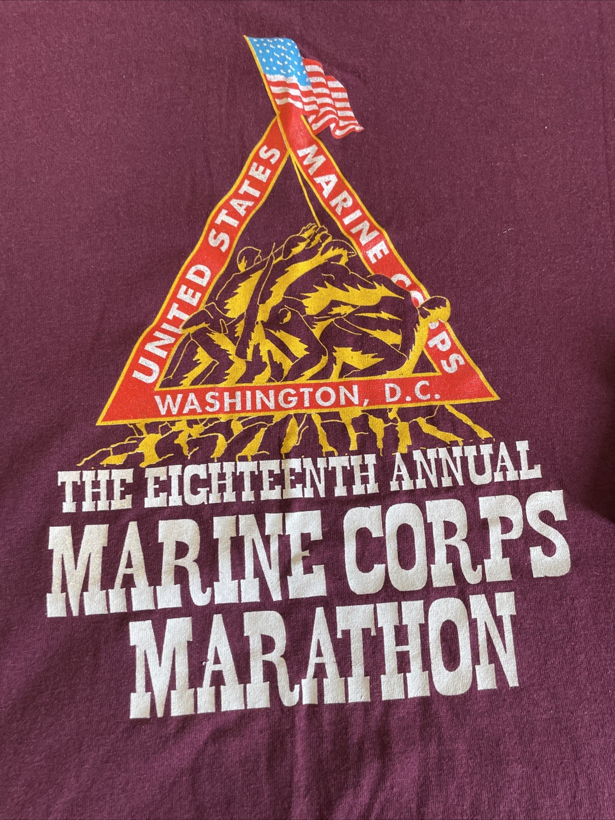 Tennessee River Long Sleeve T-shirt, United States Marines Annual Marathon 93 XL