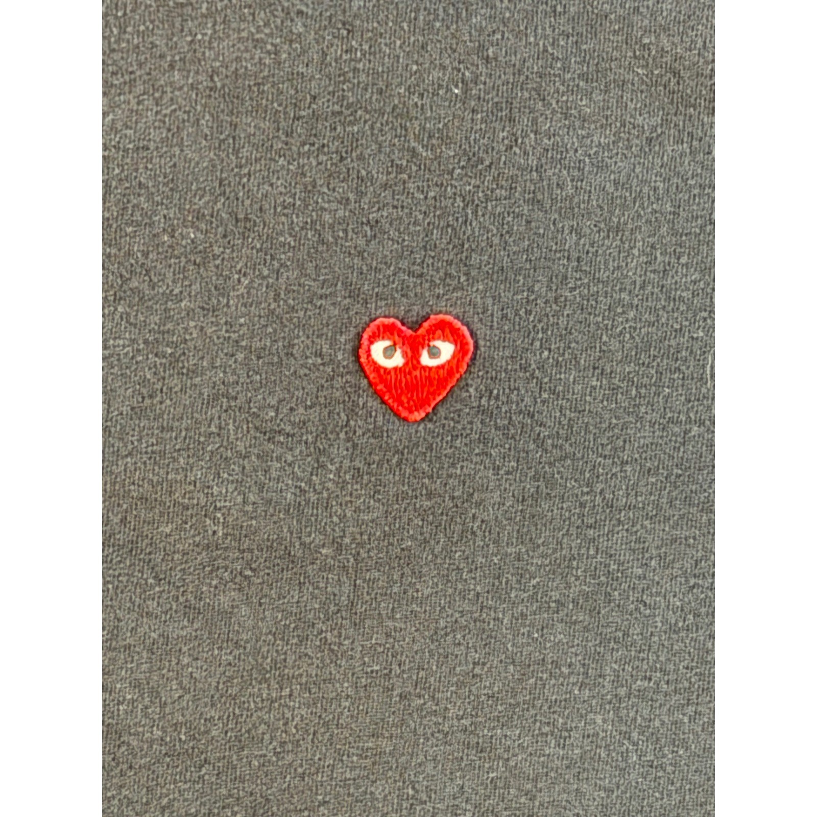 Comme des Garcons PLAY Heart Logo T-Shirt Black Cotton Made in Japan AZ-T200