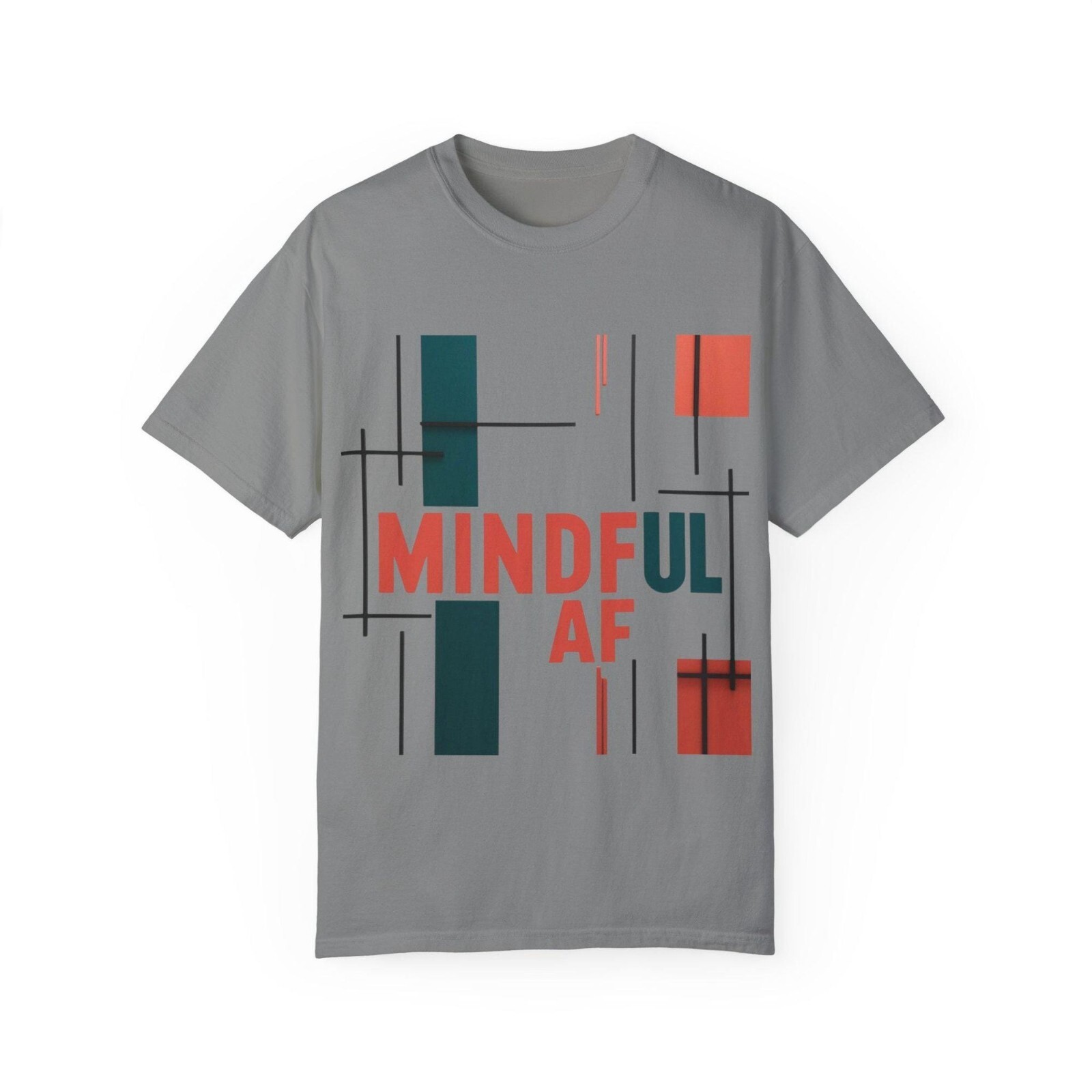 Mindful AF Unisex Garment-Dyed T-shirt, Positive Vibes Tee, Self-Care Shirt, Gif