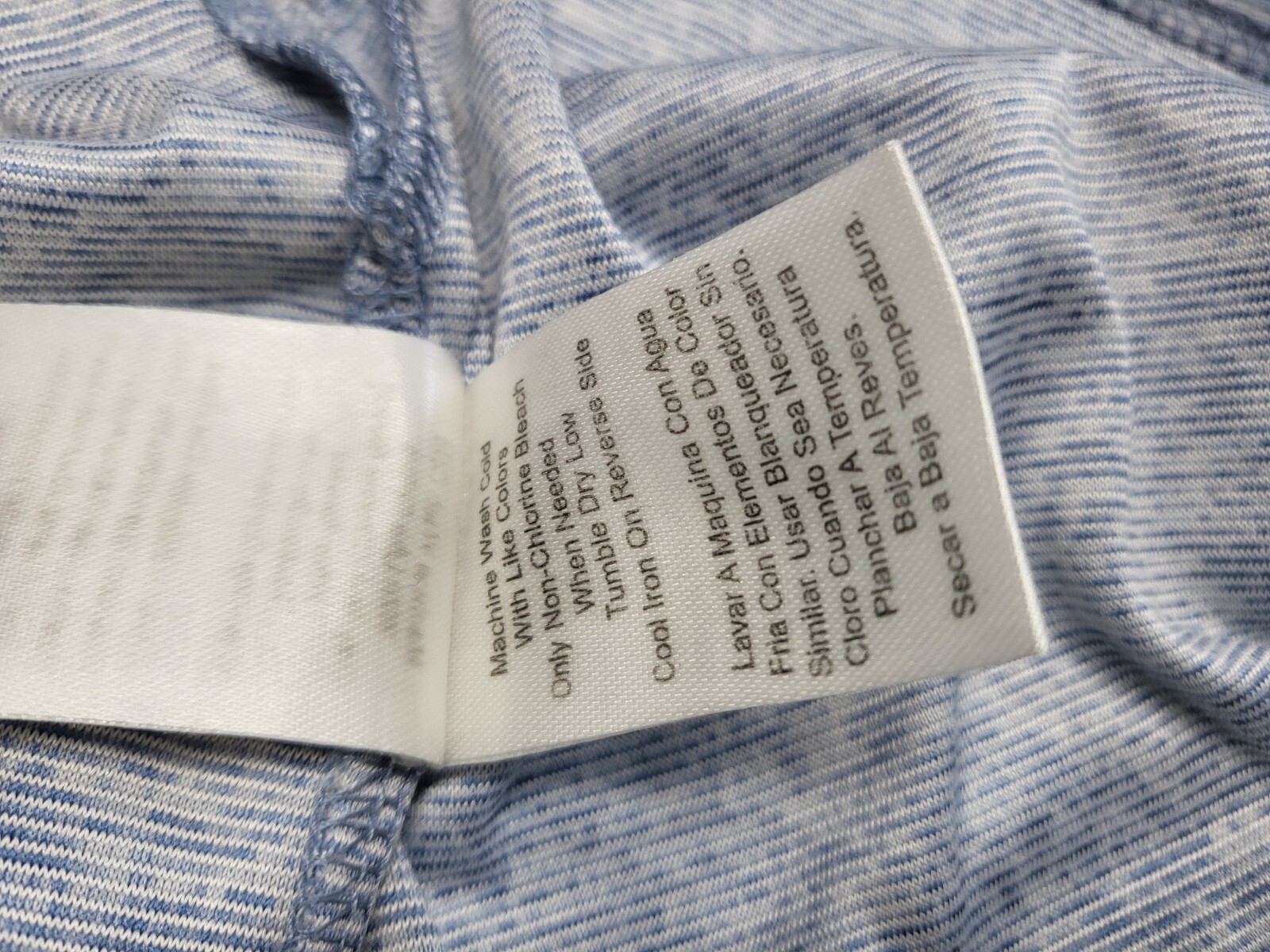 Tallwoods Mens Henley Shirt Medium Short Sleeve Heathered Blue