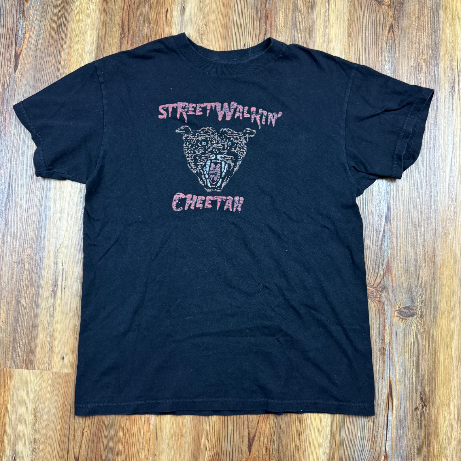 Vintage Iggy Pop Stooges Street Walkin Cheetah Punk Rock Shirt Distressed Small