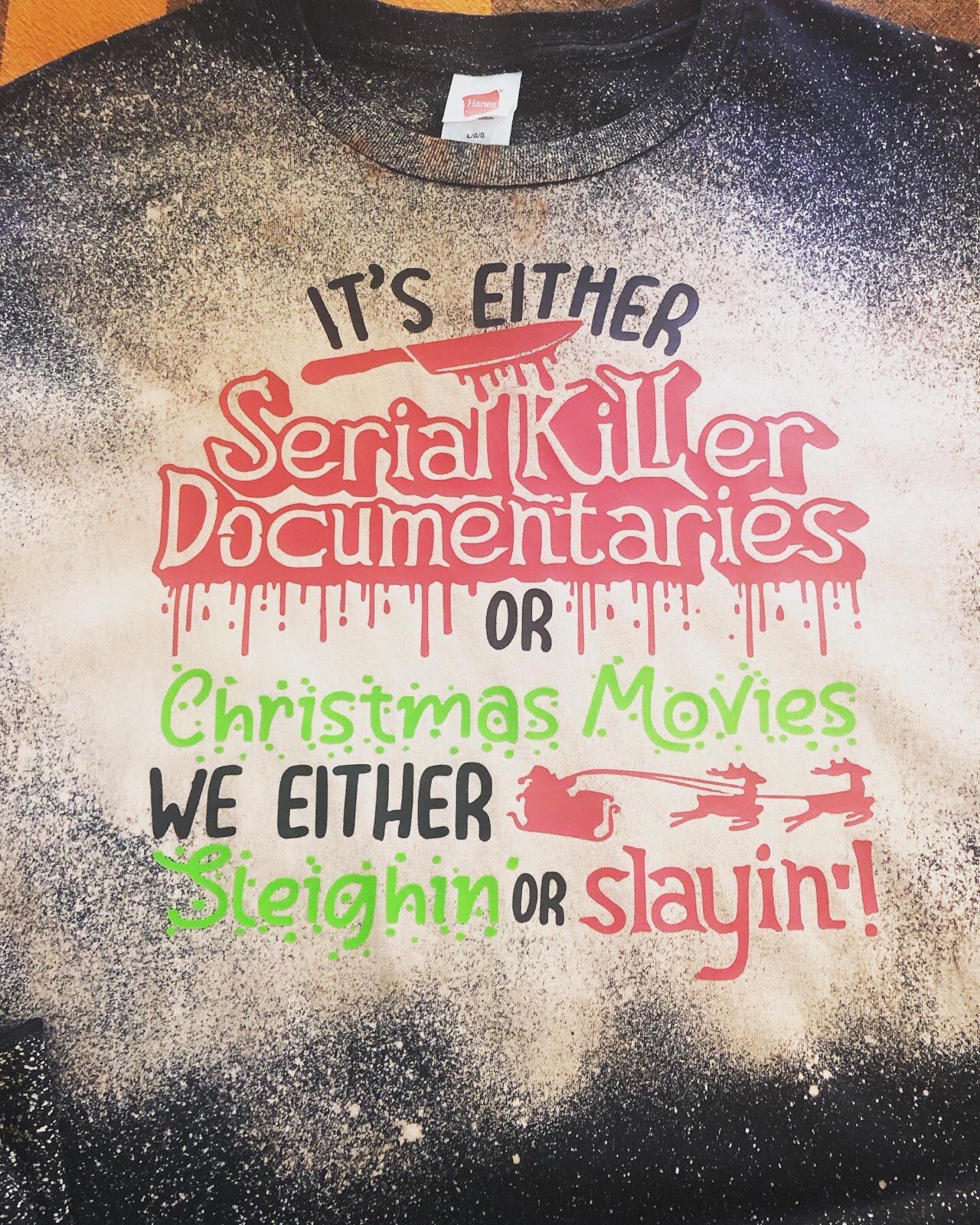 Funny Serial Killer Documentaries Or Christmas Movies T-shirt Handmade Fun