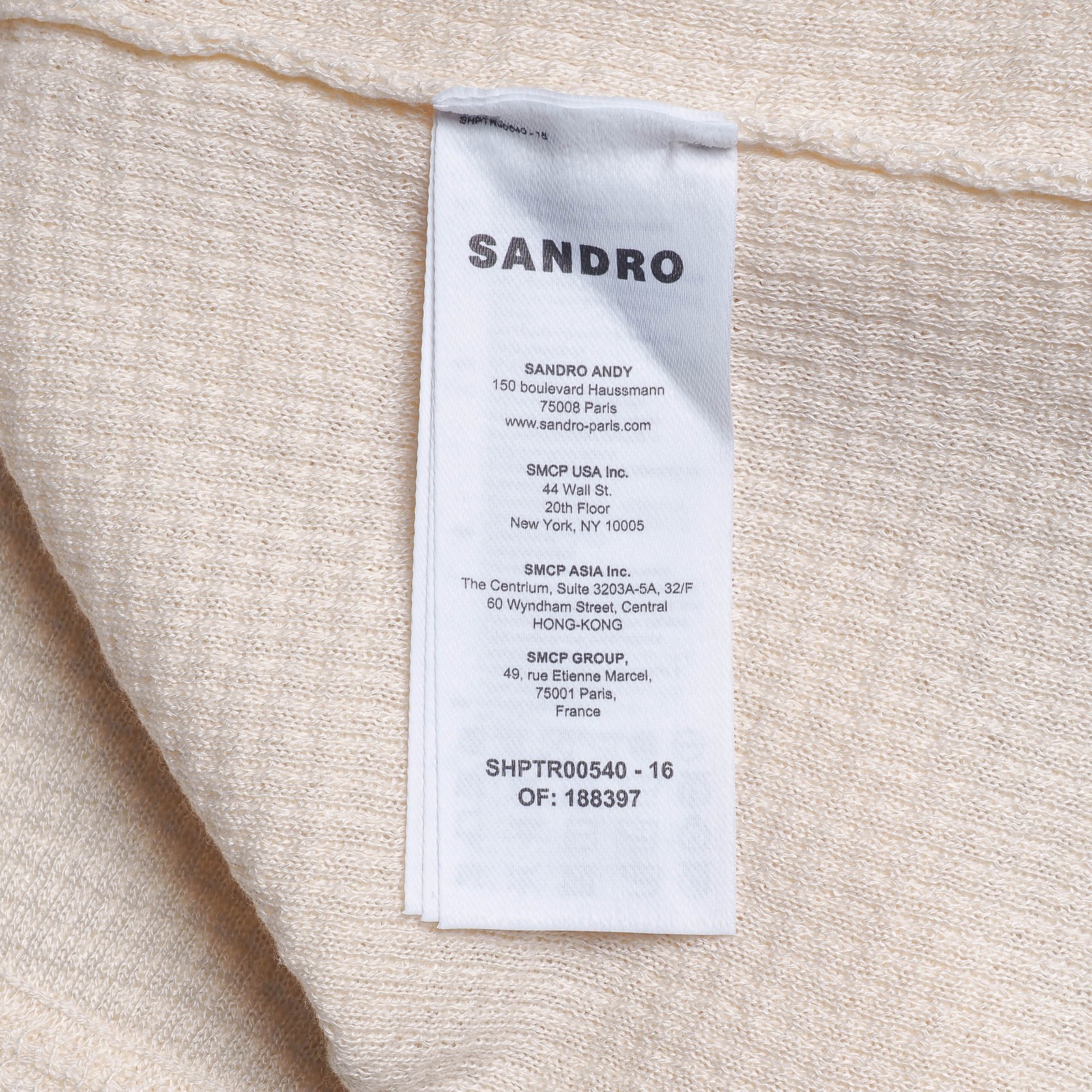 Sandro Men&rsquo;s Beige Knitted Long Sleeve Oversized Shirt Size M SHPTR00540