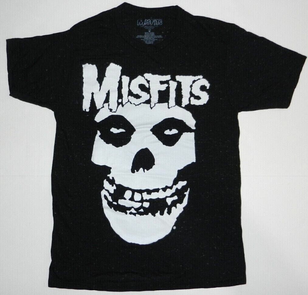 Punk Rock Band Misfits Classic Skull With Logo Tee Shirt New