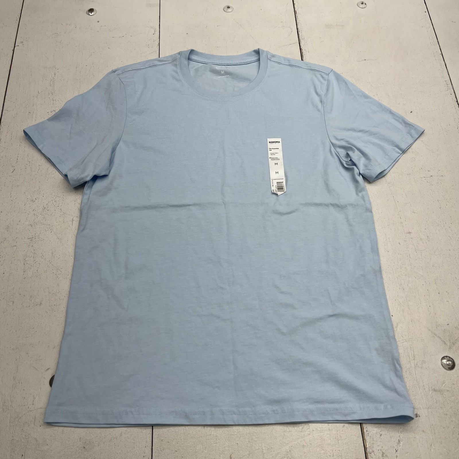 Sonoma Goods For Life Shirt Mens Medium Blue Essential Crewneck Stretch Tagless